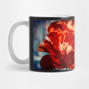 Red Peony Flowers Mug